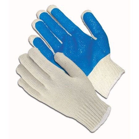 Pip Seamless Knit Cotton / Polyester Glove with PVC Palm Coating - 10 Gauge, 12PK 37-C2110PC-BL/L